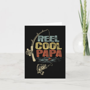 Fisherman Vintag Reel Cool Papa Karte