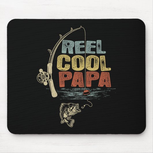 Fisherman Vintag Reel Cool Papa Mousepad (Vorne)