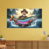Fisherman's Big Fish Catch Fishing Leinwanddruck (Insitu (Wohnzimmer))