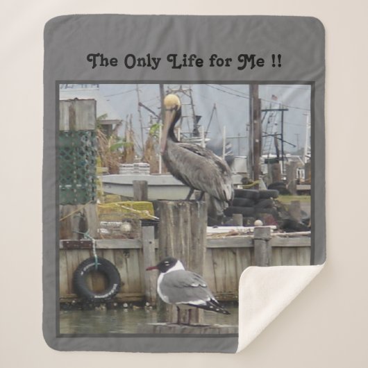 "Fisherman's Dream" Mittlerer Sherpa Blanket Sherpadecke (Vorderseite)