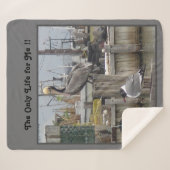 "Fisherman's Dream" Mittlerer Sherpa Blanket Sherpadecke (Vorderseite (Horizontal))