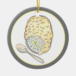 Fisherman's Fish Pie UK British Pub Food Cuisine Keramik Ornament