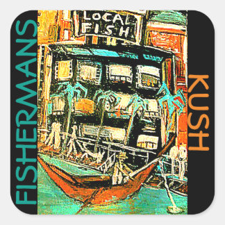 FISHERMANS KUSH QUADRATISCHER AUFKLEBER