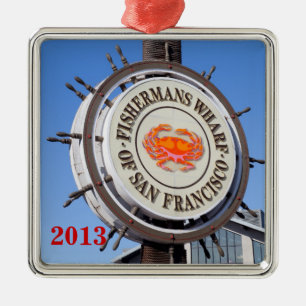 Fisherman's Wharf San Francisco Silbernes Ornament