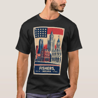 Fishers Indiana 1950er Jahre USA Vintage Reise Tou T-Shirt