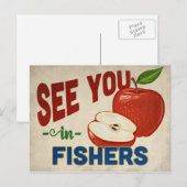 Fishers Indiana Apple - Vintage Travel Postkarte (Vorne/Hinten)