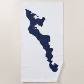 Fishers Island Beach Handtuch - blau/weiß (Vorderseite)