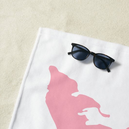 Fishers Island Beach Handtuch - Rosa/Weiß (Beispiel)