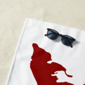 Fishers Island Beach Handtuch - rot/weiß (Beispiel)