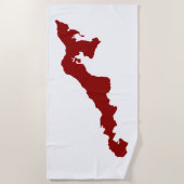 Fishers Island Beach Handtuch - rot/weiß (Vorderseite)