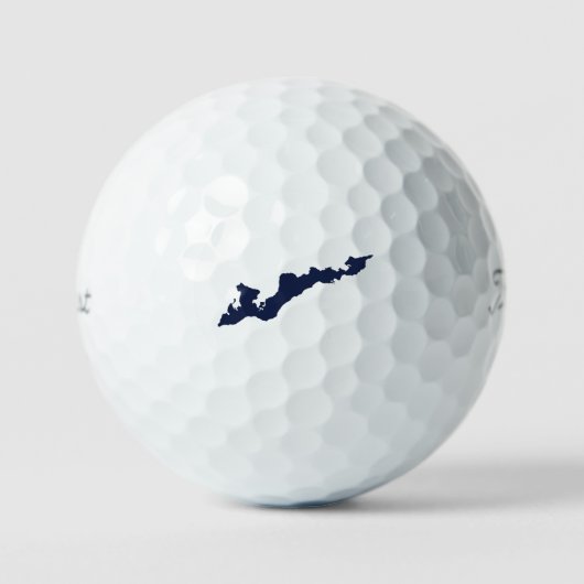 Fishers Island Classic Logo Golf Balls - Blau Golfball (Vorderseite)