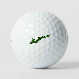 Fishers Island Classic Logo Golf Balls - Green Golfball