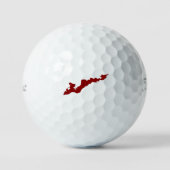 Fishers Island Classic Logo Golf Balls - Red Golfball (Vorderseite)