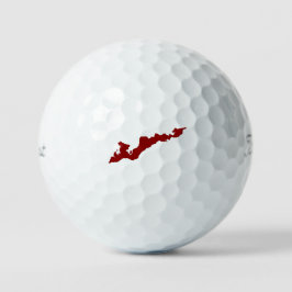 Fishers Island Classic Logo Golf Balls - Red Golfball