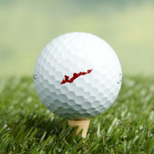 Fishers Island Classic Logo Golf Balls - Red Golfball (Insitu T-Shirt)