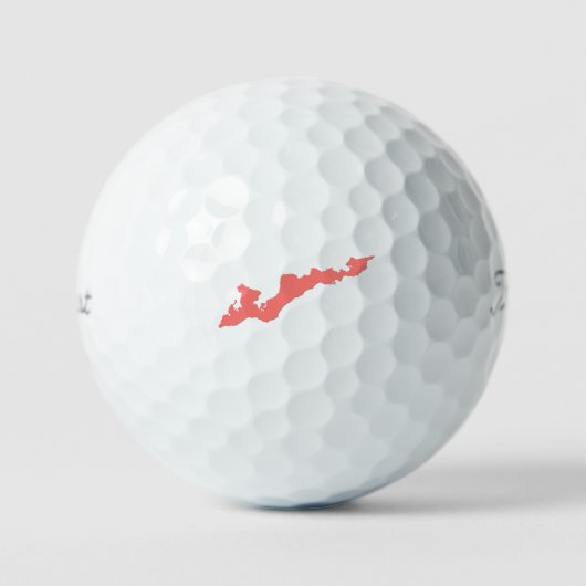 Fishers Island Classic Logo Golf Balls - Rosa Golfball (Vorderseite)