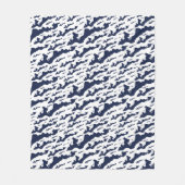 Fishers Island Fleece Blanket – Blue/White (Vorderseite)