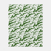 Fishers Island Fleece Blanket – Green/White (Vorderseite)