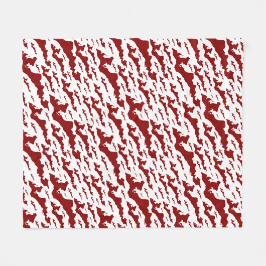 Fishers Island Fleece Blanket – Red/White (Vorderseite (Horizontal))