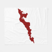 Fishers Island Fleece Blanket – Red/White – Solo (Vorderseite (Horizontal))