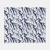 Fishers Island Fleece-Decke – Blau/Weiß Fleecedecke (Vorderseite (Horizontal))