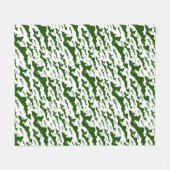 Fishers Island Fleece-Decke – Grün/Weiß  Fleecedecke (Vorderseite (Horizontal))