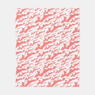 Fishers Island Fleece-Decke – Pink/Weiß Fleecedecke