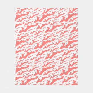 Fishers Island Fleece-Decke – Pink/Weiß Fleecedecke