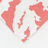 Fishers Island Fleece-Decke – Pink/Weiß Fleecedecke (Ecke)
