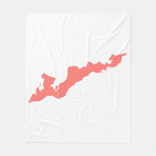 Fishers Island Fleece-Decke – Pink/Weiß – Solo Fleecedecke (Vorderseite)