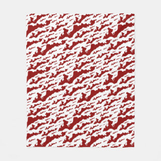 Fishers Island Fleece-Decke – Rot/Weiß Fleecedecke