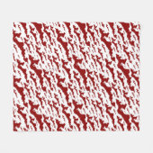 Fishers Island Fleece-Decke – Rot/Weiß Fleecedecke (Vorderseite (Horizontal))