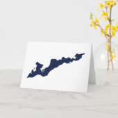 Fishers Island Logo Notecard - Fishers Island, NY Karte (Gelbe Blume)