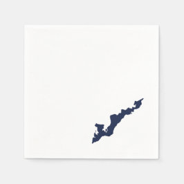 Fishers Island Logo Paper Napkins - Marine Serviette