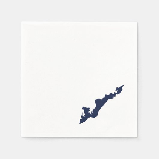 Fishers Island Logo Paper Napkins - Marine Serviette (Vorderseite)