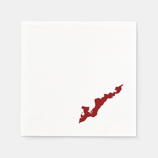 Fishers Island Logo Paper Napkins - Red Serviette (Vorderseite)