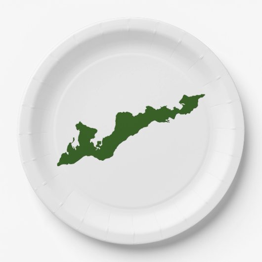 Fishers Island Logo Paper Teller - Green (Vorderseite)