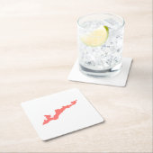 Fishers Island Logo Paper Untersetzer - Coral Pink (Vor Ort)