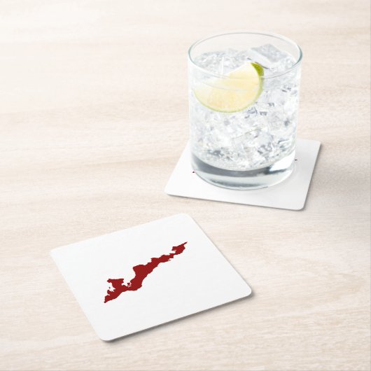 Fishers Island Logo Paper Untersetzer - Red (Vor Ort)