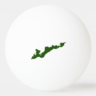Fishers Island Logo Ping Pong Ball - Green Tischtennisball