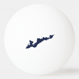 Fishers Island Logo Ping Pong Ball - Navy Tischtennisball