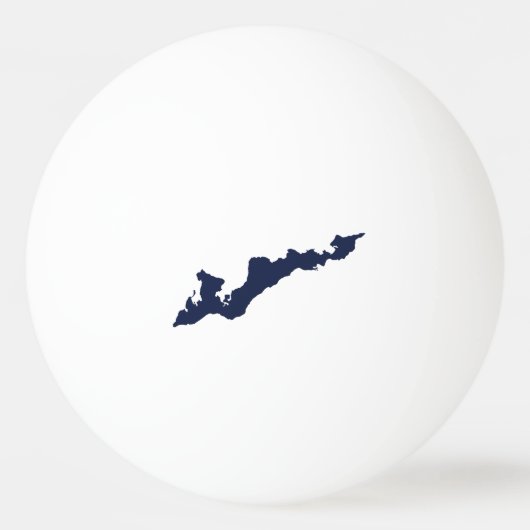 Fishers Island Logo Ping Pong Ball - Navy Tischtennisball (Vorderseite)