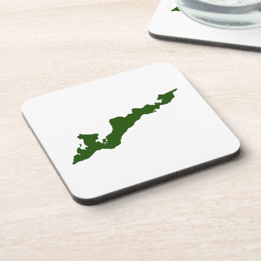 Fishers Island Logo Untersetzer - Navy (Linke Seite)