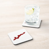 Fishers Island Logo-Untersetzer - Red Getränkeuntersetzer (Rechte Seite)