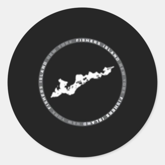 Fishers Island New York Runder Aufkleber (Vorderseite)