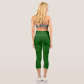 Fishers Island Yoga Capri Leggings - weiß/grün (Rückseite)