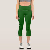 Fishers Island Yoga Capri Leggings - weiß/grün (Vorderseite)