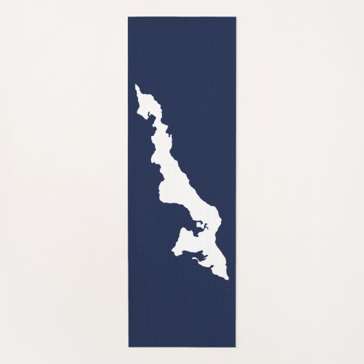 Fishers Island Yoga Mat - weiß/blau Yogamatte (Vorderseite)