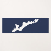Fishers Island Yoga Mat - weiß/blau Yogamatte (Vorderseite (Horizontal))