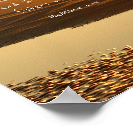 Fishers Men Sunrise Beach Poster Print (Ecke)